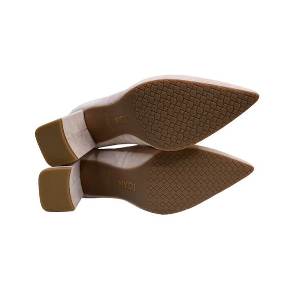 NYDJ Womens 7 Elysia Pointy Toe Leather Pump in Latte NEW - Picture 9 of 10